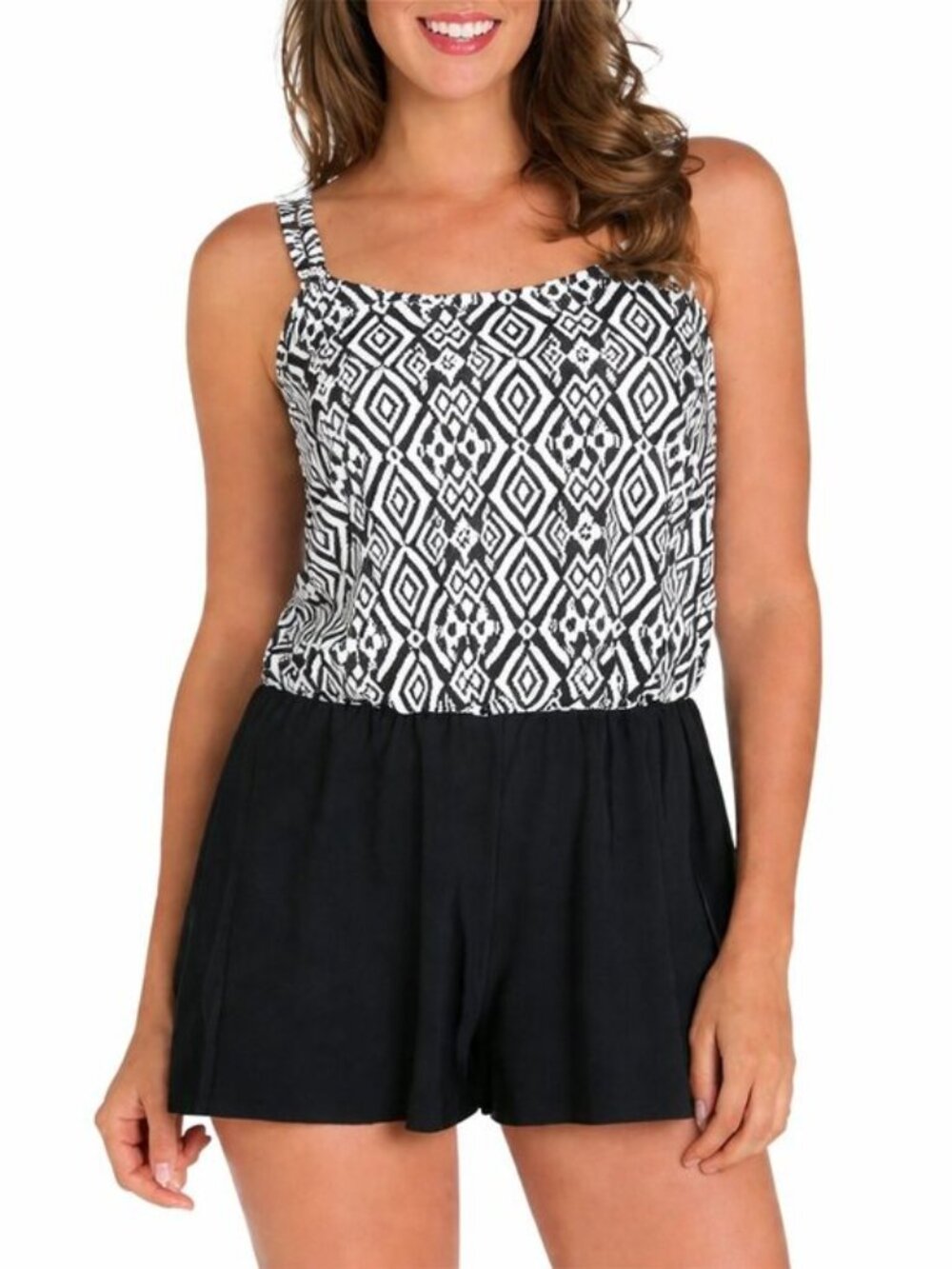 Paradise Bay Swimdress Size 14 Black & White